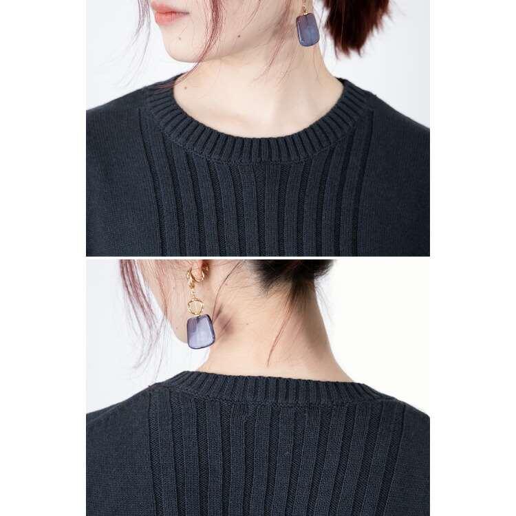 【送料無料】 バックリボンニットベスト 4色 洗える トップス ニット レイヤード ベスト レディース 重ね着 リラックス 綿 アクリル ローゲージニット |  | 14