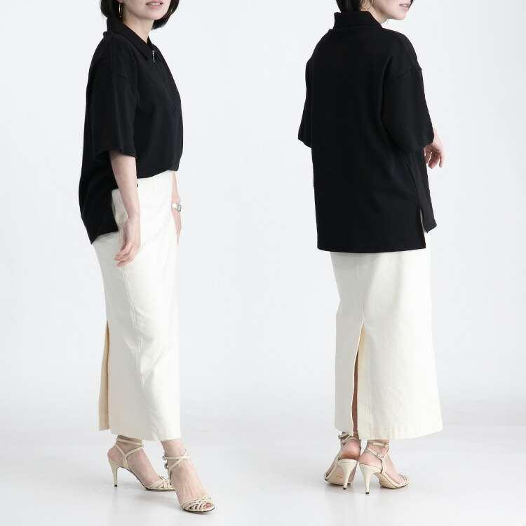 【送料無料/再入荷】 ハーフジップポロシャツ 4色 M-L 洗える レディース トップス ポロシャツ カットソー プルオーバー ジップ 衿付き カジュアル 綿 夏 |  | 12