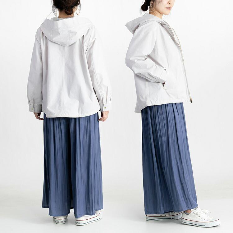 【送料無料】 フードが取外しできるキレイめアウター 3色 M-LL 洗える 長袖 レディース アウター ジャケット マウンテンパーカー |  | 08