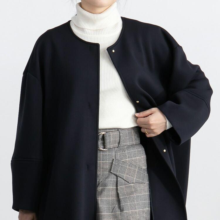 【送料無料/再入荷】 ダンボールニットコート 2色 M-L 洗える 防シワ 長袖 レディース アウター コート 春コート 秋コート ブラインドホック ぽわん袖 |  | 10