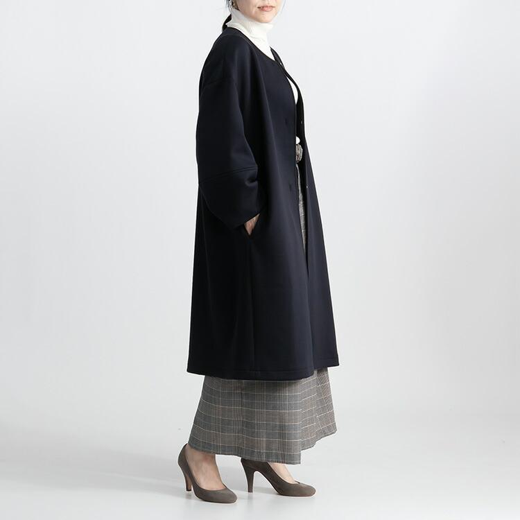 【送料無料/再入荷】 ダンボールニットコート 2色 M-L 洗える 防シワ 長袖 レディース アウター コート 春コート ブラインドホック ぽわん袖 袖のみ裏地 |  | 11