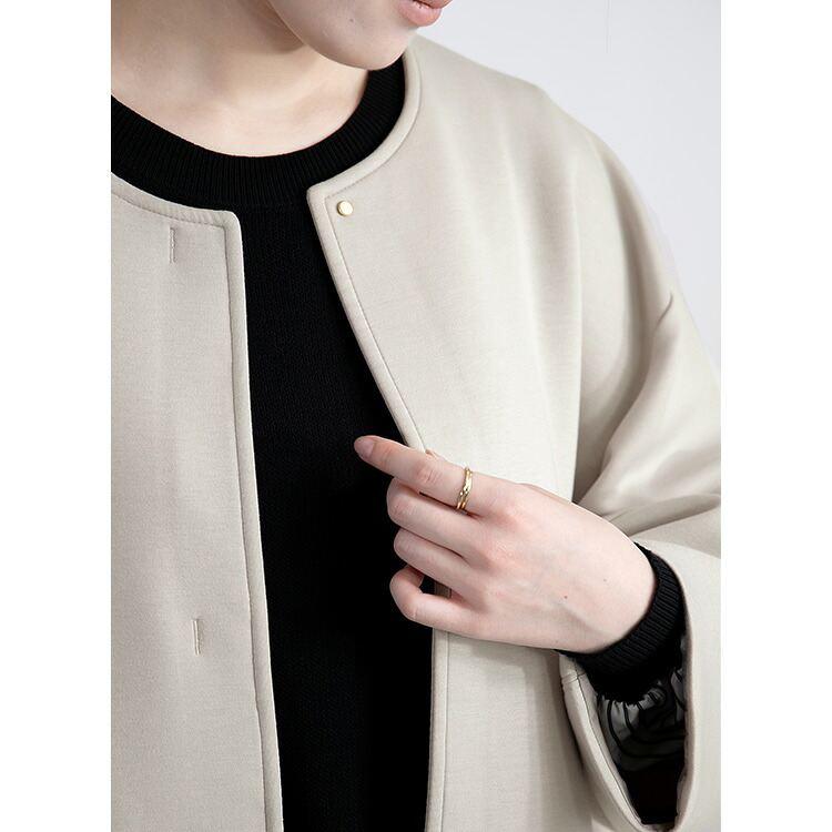 【登場】【送料無料/再入荷】 ダンボールニットコート 5色 M-L 洗える 防シワ 長袖 レディース アウター コート 春コート ブラインドホック ノーカラー ぽわん袖 |  | 12