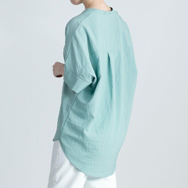 【送料無料/再入荷】ラクなのに細見えするスキッパーブラウス 5色 M-L 洗える 6分袖 軽量 レディース トップス ブラウス チュニック アイロン不要 春夏秋 |  | 11