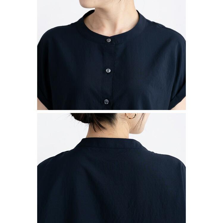 【送料無料/再入荷】 美映えするエアリーブラウス 5色 M-LL 洗える 半袖 軽量 イージーケア レディースファッション トップス ブラウス 後ろタック 春夏秋 |  | 15