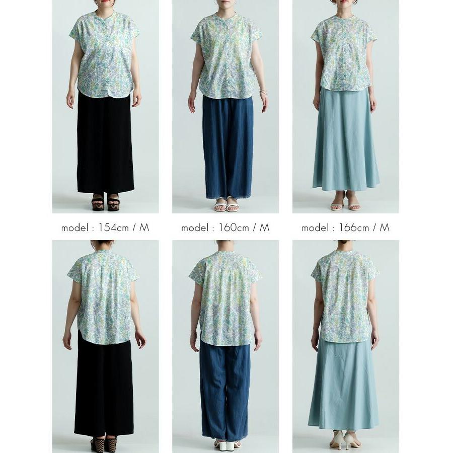 【送料無料】 UVカット花柄ブラウス M L 洗える 半袖 レディース トップス ブラウス チュニック UV対策 紫外線対策 花柄 綿 涼しい 大人 キレイめ 上品 夏 9014 |  | 14