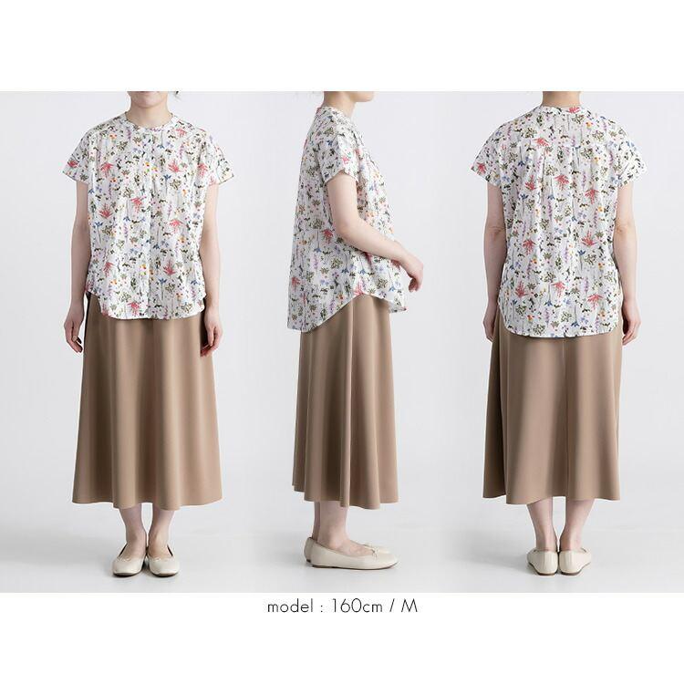 【送料無料】UVカット花柄ブラウス 洗える レディースファッション ブラウス チュニック UV 紫外線対策 花柄 綿 涼しい キレイめ 上品 大人 |  | 17