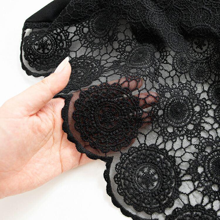 【送料無料/再入荷】 レースブラウス 3色 M-LL 長袖 洗える スカラップ刺繍 レディース トップス ブラウス フォーマル 冠婚葬祭 オフィス オケージョン デート |  | 10