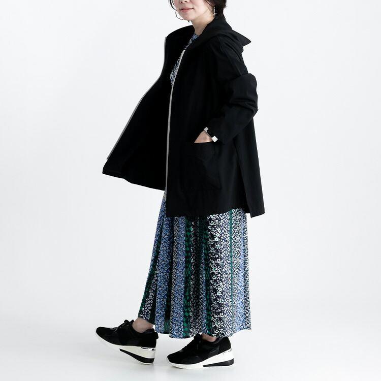 【送料無料/再入荷】 ラク軽！ストレッチショートコート 4色 M-LL 洗える フード付き レディース アウター ジャケット 伸縮性 体型隠し 大人 きれいめ 3901 |  | 12