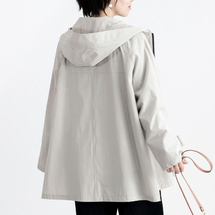 【送料無料/再入荷】 ラク軽！ストレッチショートコート 4色 M-LL 洗える フード付き レディース アウター ジャケット 伸縮性 体型隠し 大人 きれいめ 3901 |  | 06