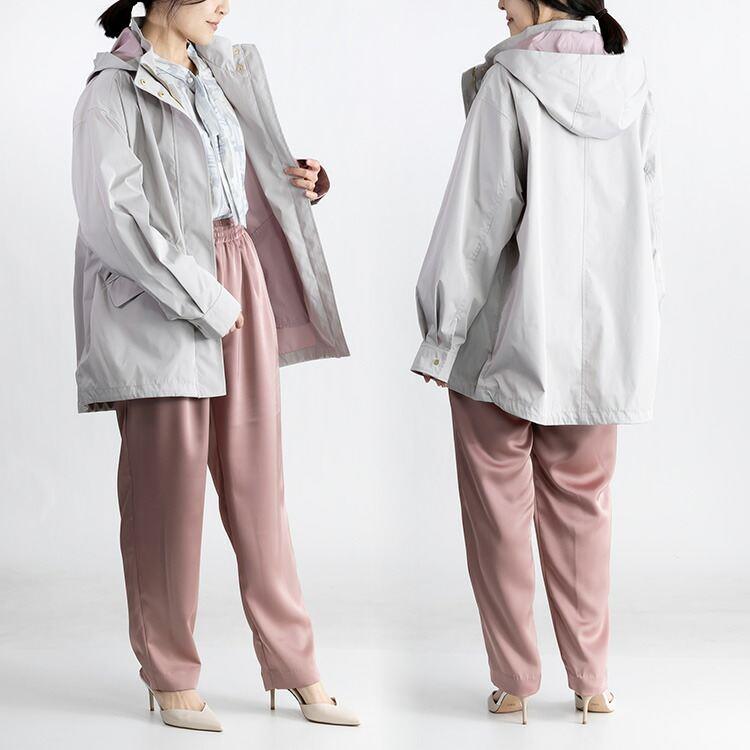 【送料無料】 ダブルフェイスジャケット 3色 M L 洗える 軽量 レディース アウター ジャケット マウンテンパーカー アウトドア スプリングコート 大人 7512 |  | 08