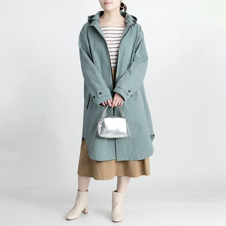 【送料無料】 ツイルロングコート 4色 M L 洗える 綿混 レディース アウター コート ロングコート フード付き 取り外し可能 |  | 11