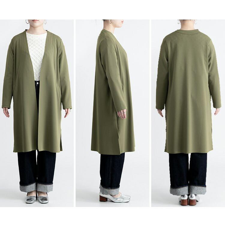 【送料無料】 通勤にもデートにも好印象コート 5色 M L 洗える 長袖 軽量 レディース アウター コート 羽織 ストレッチ 上品 体型カバー ダンボールニット 春秋 |  | 13