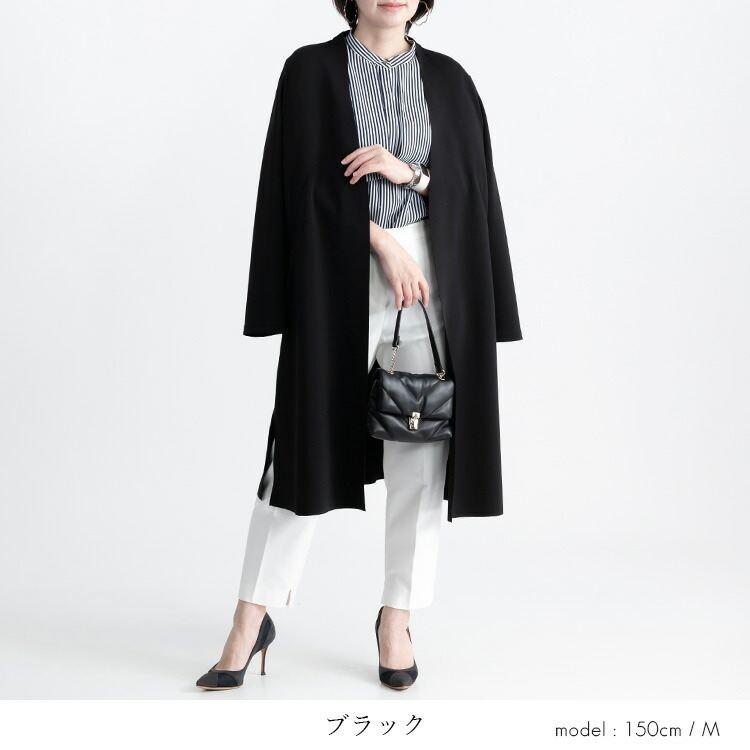 【送料無料】 通勤にもデートにも好印象コート 5色 M L 洗える 長袖 軽量 レディース アウター コート 羽織 ストレッチ 上品 体型カバー ダンボールニット 春秋 |  | 14