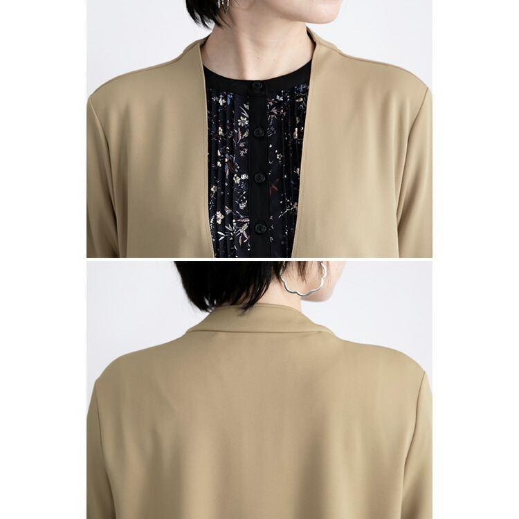 【送料無料】 通勤にもデートにも好印象コート 5色 M L 洗える 長袖 軽量 レディース アウター コート 羽織 ストレッチ 上品 体型カバー ダンボールニット 春秋 |  | 15