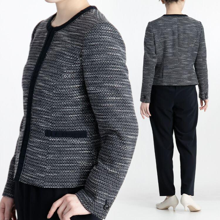 【送料無料】 ツイードジャケット×パンツ2点スーツ 9-15号 洗える 冠婚葬祭 結婚式 入卒式 レディース フォーマル スーツ ママスーツ カラーフォーマル ko |  | 08