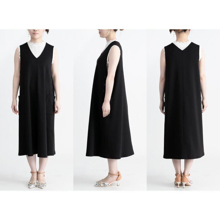 【送料無料】 軽めで合わせやすいジャンパースカート 洗える 防シワ レディース ワンピース ジャンパースカート ジャンスカ ポケット付き  6246 |  | 14