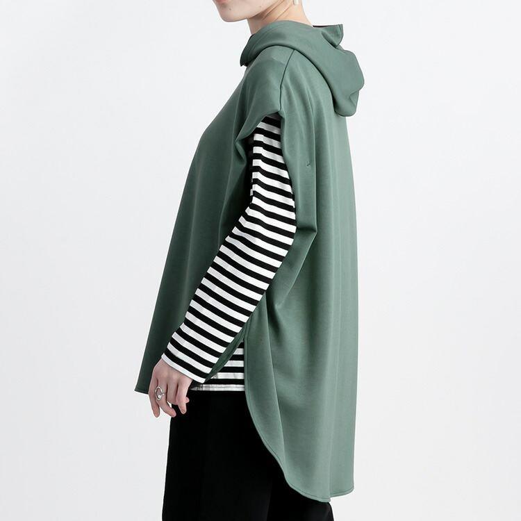 【送料無料】無地×ボーダーレイヤード2点セット 2色 M L 洗える レディース トップス アンサンブル プルオーバー ベスト |  | 06