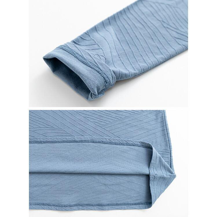 【送料無料】ボートネックジャガードチュニック 洗える 長袖 Aライン レディース トップス カットソー チュニック ジャガード 大人 キレイめ 綿 春秋冬 |  | 16