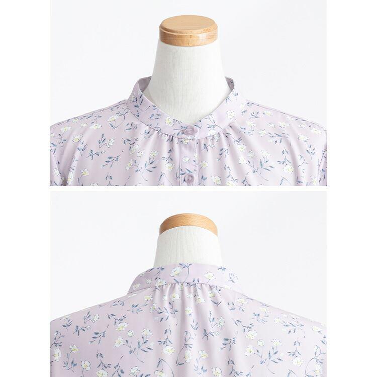 【送料無料】 小花柄プリントブラウス 洗える 長袖 レディース トップス ブラウス プリント 花柄 大人 とろみ ゆったり 上品 キレイめ 8789 |  | 11