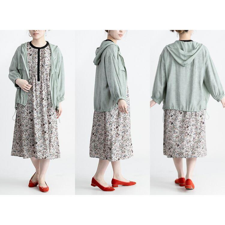 【大幅値下】 ヴィンテージサテンのシアーブルゾン 洗える 軽い 軽量 レディース アウター ジャケット 透け感 ゆったり 体型隠し 3111 |  | 12