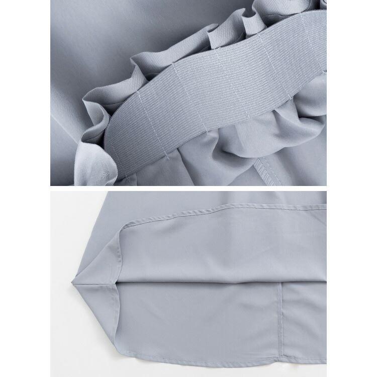 【大幅値下】 ウエストラッピングスカート 5色 M L 洗える レディース ボトムス スカート ウエストゴム ポプリン 体型カバー 上品 Aライン フレアー 春夏秋 8034 |  | 16