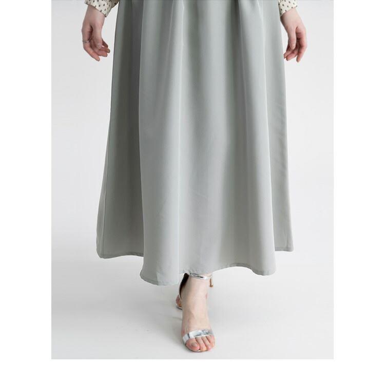 【大幅値下】 ウエストラッピングスカート 5色 M L 洗える レディース ボトムス スカート ウエストゴム ポプリン 体型カバー 上品 Aライン フレアー 春夏秋 8034 |  | 04