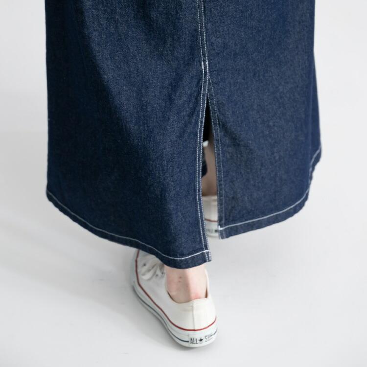 【送料無料】 デニムロングスカート 3色 M L 洗える 綿100% レディース ボトムス スカート ロングスカート デニムスカート 軽量 オールシーズン 春夏秋冬 4334 |  | 11