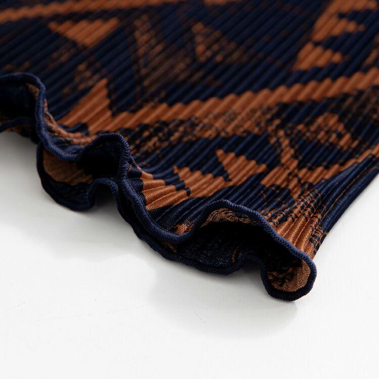 【送料無料】 総柄プリーツパンツ 洗える ロング丈 プリーツ レディース ボトムス ウエストゴム ストレッチ ロングパンツ 上品 春秋 5434 |  | 13