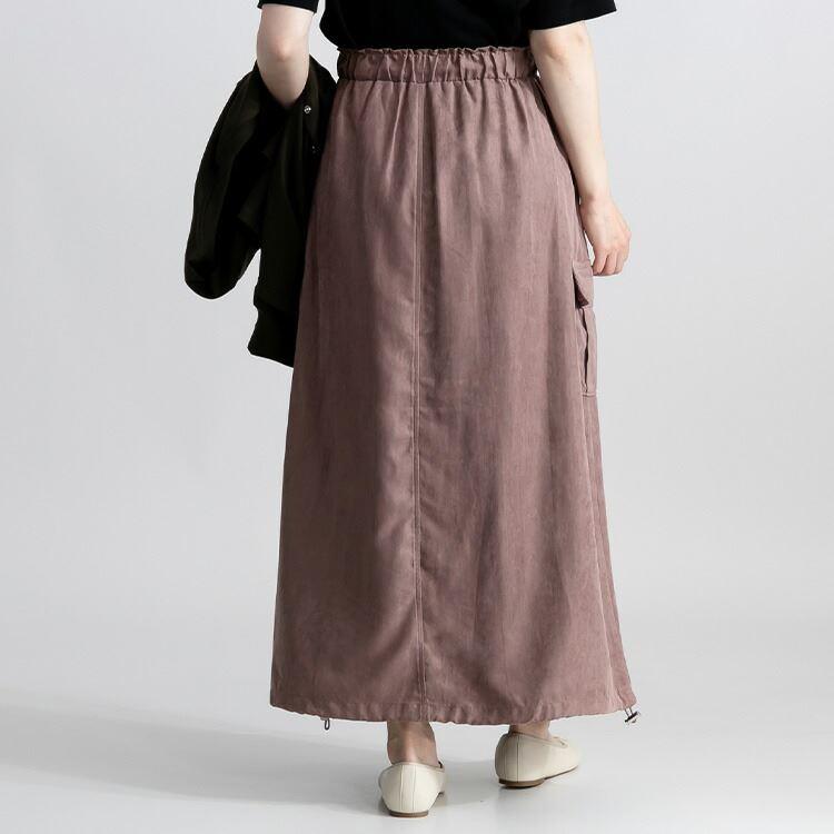 【大幅値下】 マイクロコーデュロイカーゴスカート 4色 M-L 洗える ロング丈 レディース ボトムス スカート Aライン カーゴスカート ミリタリースカート |  | 08