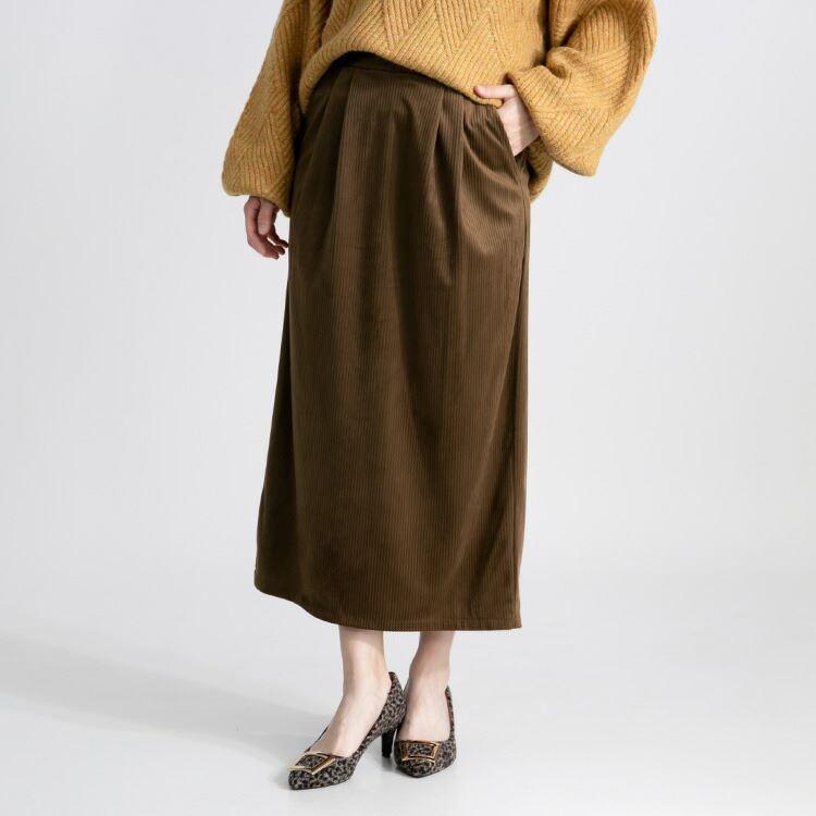 【送料無料】 コーデュロイナロースカート 4色 M L 洗える レディース ボトムス スカート コーデュロイスカート ナロースカート ロングスカート 春秋冬 |  | 10