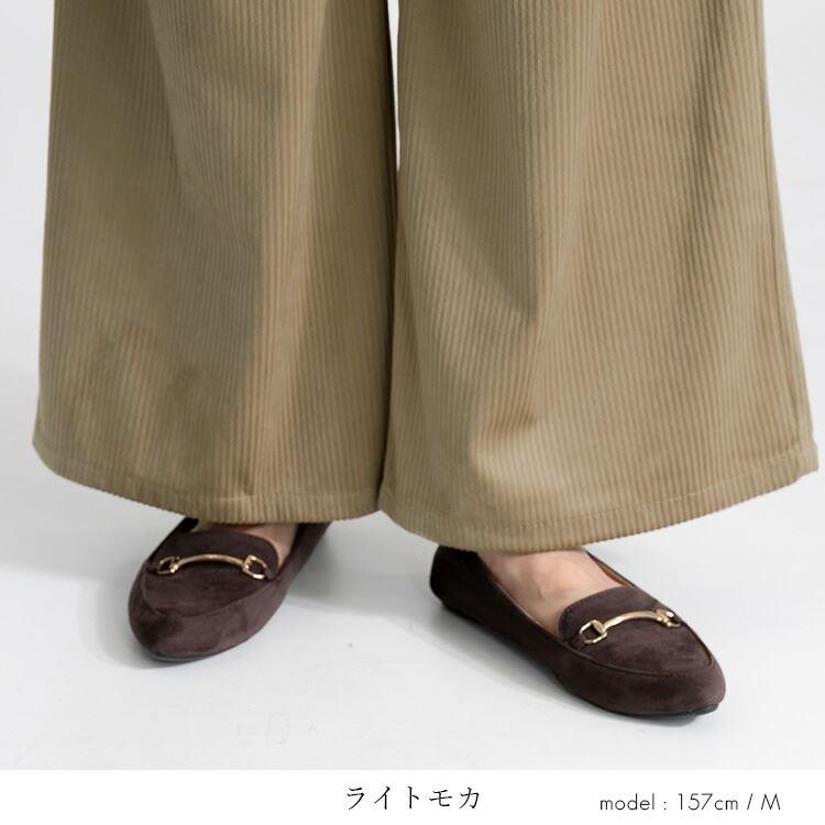 【大幅値下】 コーデュロイワイドパンツ 4色 M L 洗える レディース ボトムス パンツ ワイドパンツ コーデュロイパンツ ウエストゴム 楽ちん 春秋冬 |  | 06