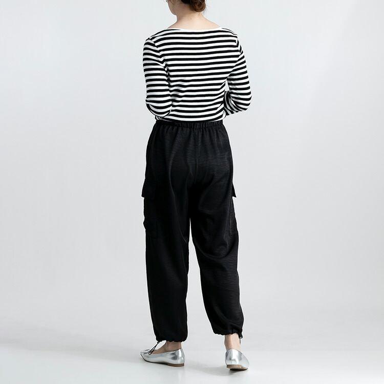 【大幅値下】 ヴィンテージツイルカーゴパンツ 3色 M L 洗える 10分丈 レディース ボトムス パンツ カーゴパンツ 股上深め 光沢 サテン 楽ちん オールシーズン |  | 12