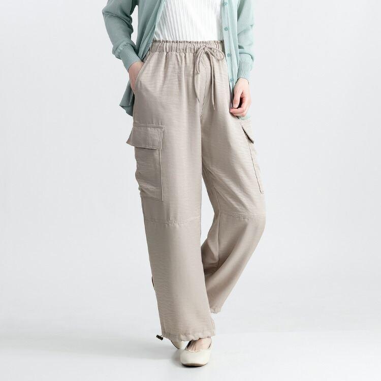 【大幅値下】 ヴィンテージツイルカーゴパンツ 3色 M L 洗える 10分丈 レディース ボトムス パンツ カーゴパンツ 股上深め 光沢 サテン 楽ちん オールシーズン |  | 06