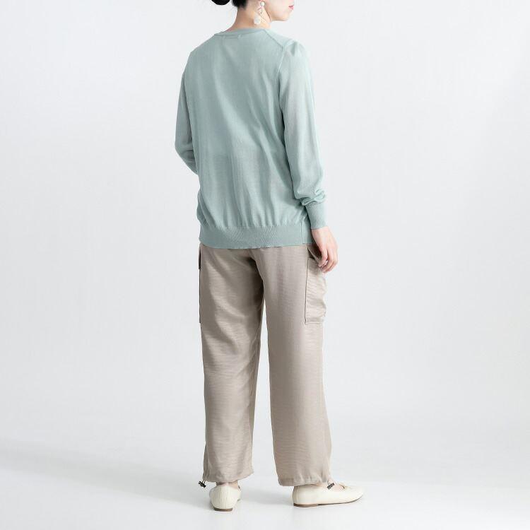 【大幅値下】 ヴィンテージツイルカーゴパンツ 3色 M L 洗える 10分丈 レディース ボトムス パンツ カーゴパンツ 股上深め 光沢 サテン 楽ちん オールシーズン |  | 07