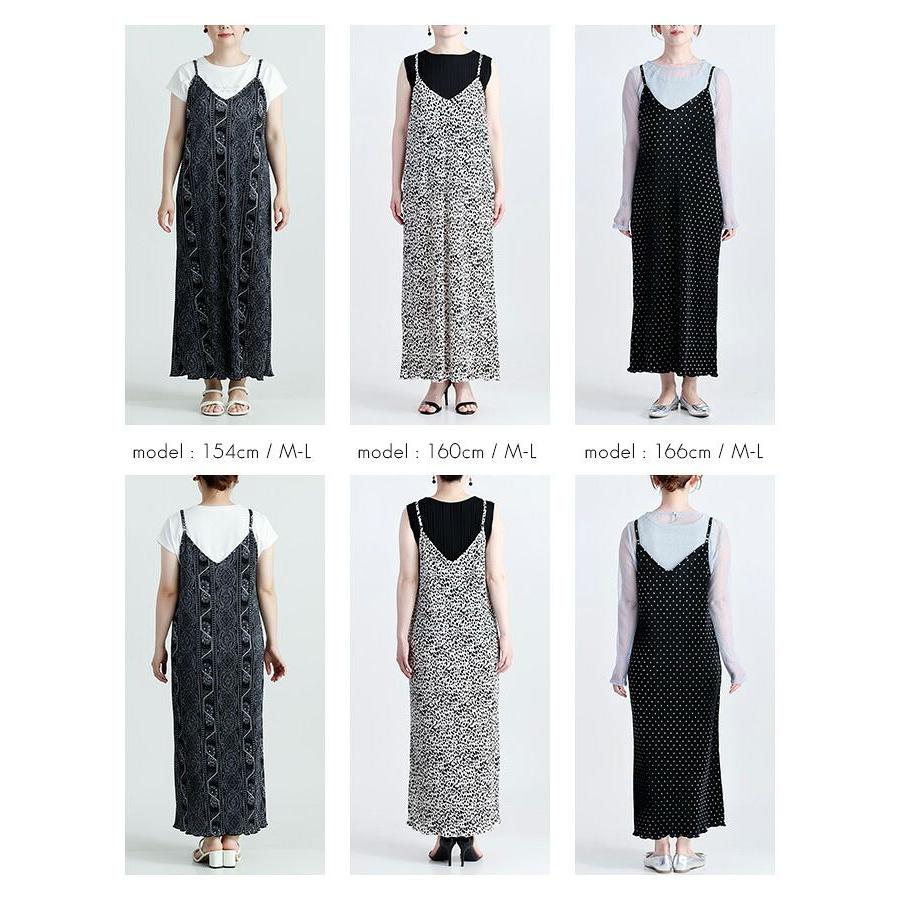 【送料無料/再入荷】 クリスタルプリーツキャミワンピース 6色 M-L 洗える レディース トップス ワンピース キャミワンピ プリーツ 大人 体型カバー 春夏秋冬 |  | 22