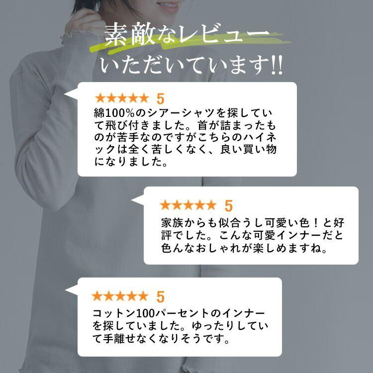 【送料無料】 綿チュールハイネックT 9色 M-LL 洗える 長袖 レディース トップス ニット インナー Tシャツ ボトルネック 透け感 シアー 大人 上品 |  | 01