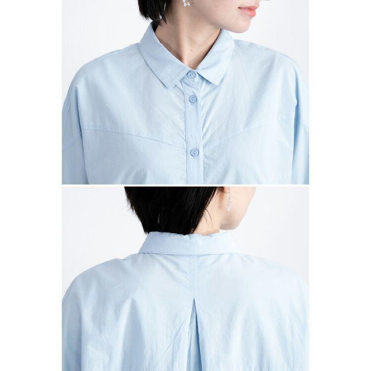 【送料無料】刺繍使いシャツブラウス 4色 M-L 洗える 半袖 レディース トップス ブラウス チュニック 体型カバー 華やぐ 綿100% 大人 キレイめ 上品 夏 3088◇ |  | 17
