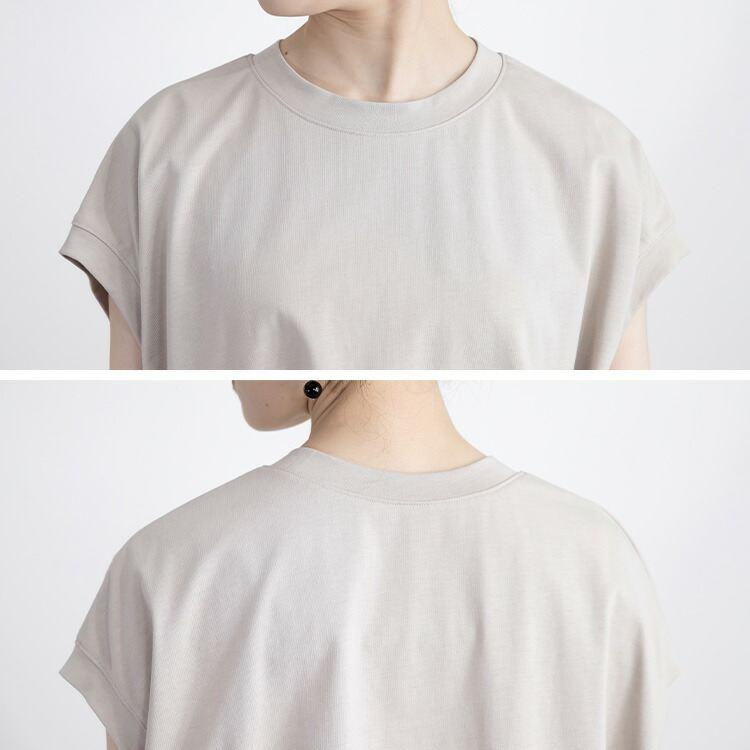 【送料無料/再入荷】スッキリ見えする綿100％Tシャツ 3色 M-L 洗える 半袖 体型カバー レディース トップス チュニック カットソー プルオーバー 無地T ゆったり |  | 14