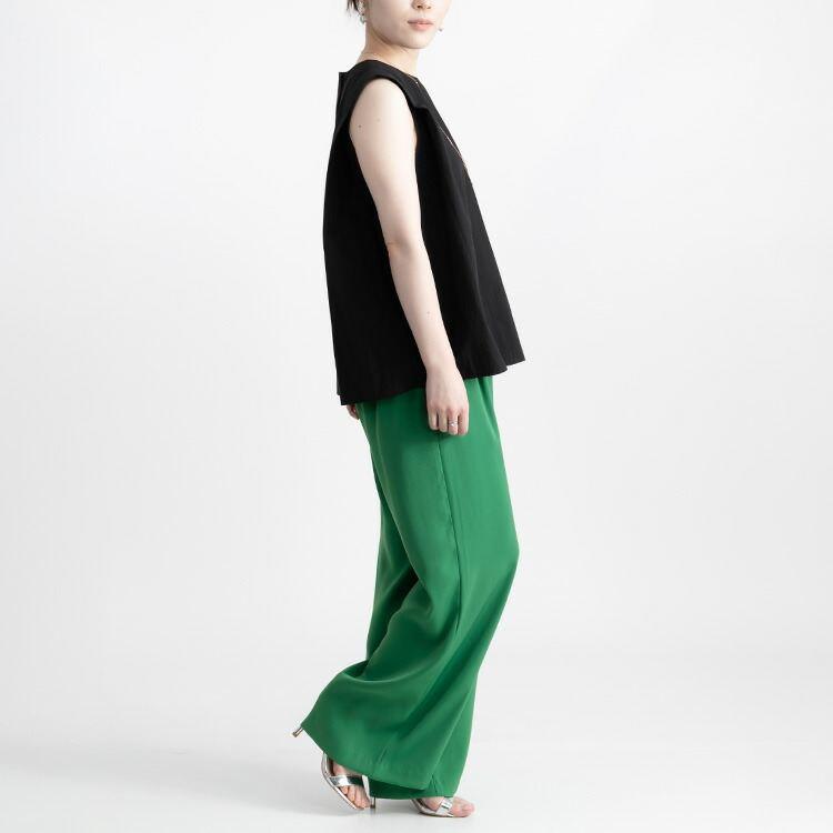 【送料無料/再入荷】 ボックスシルエットブラウス 4色 M L 洗える ノースリーブ 綿100% レディース トップス ブラウス コットン 綿 大人きれい 上品 好感度 |  | 13