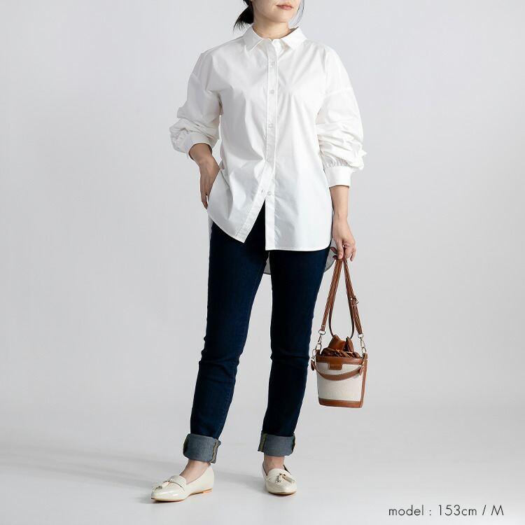 【送料無料】ストレッチブラウス M-LL 洗える 長袖 レディース トップス シャツ ブラウス 白シャツ フォーマル ビジネス 仕事 オフィス 式典 カラーシャツ |  | 07