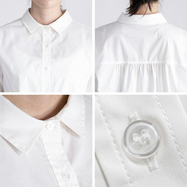 【送料無料】ストレッチブラウス M-LL 洗える 長袖 レディース トップス シャツ ブラウス 白シャツ フォーマル ビジネス 仕事 オフィス 式典 カラーシャツ |  | 09