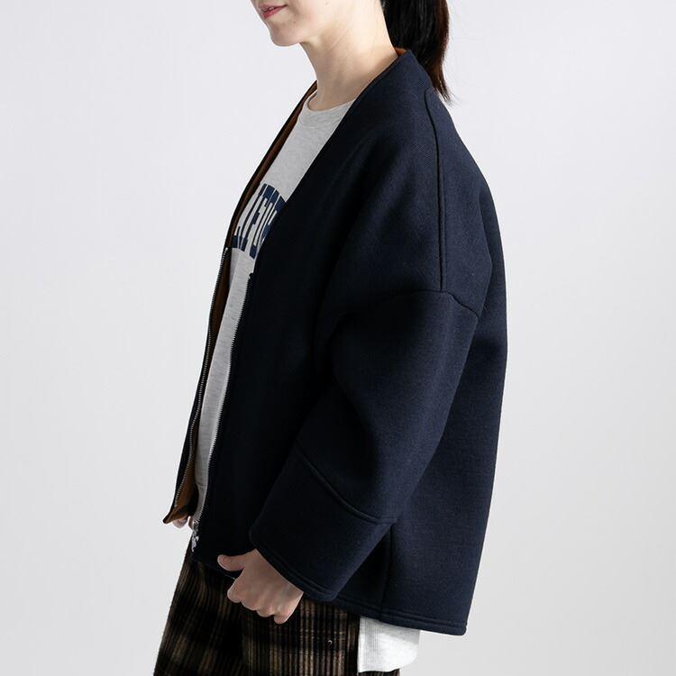 【大幅値下】 配色ボンディングジャケット 3色 M L 長袖 レディース アウター ジャケット ボンディング 起毛 ニットソー 配色 ノーカラー Vネック |  | 13