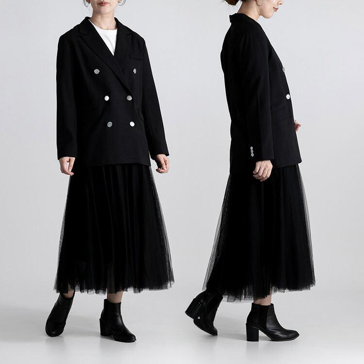 【送料無料】 ダブルテーラージャケット 3色 M L 洗える 長袖 レディース アウター ジャケット ダブルジャケット テーラージャケット チェック柄 |  | 12