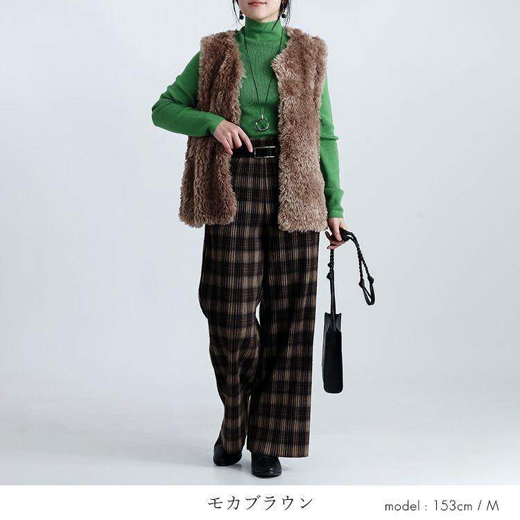 【新作】【送料無料】 プードル調ファーベスト 2色 M L 洗える レディース アウター ベスト トップス ボアベスト ショートベスト ボア エコファー ふわふわ |  | 05