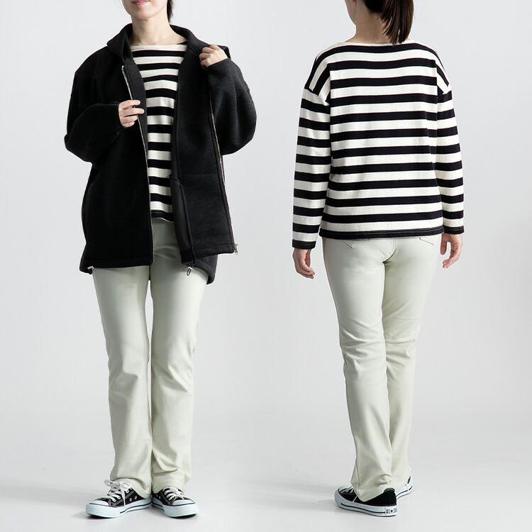 【送料無料/日本素材】 裏起毛ストレッチパンツ 3色 M-LL 洗える レディース ボトムス パンツ ストレートパンツ ウエストゴム ロイカ 暖かい 裏起毛 微起毛 冬 |  | 07