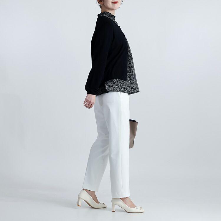 【送料無料】裾透かし編みニットカーディガン 5色 M L 洗える 長袖 レディース トップス ニット カーディガン 羽織り 無地 透かし編み ソフト 春秋冬 |  | 13