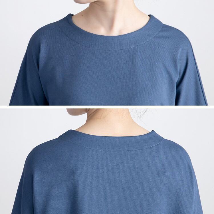 【大幅値下】 ゆったりポケット付きチュニック 4色 M-L 洗える 七分袖 レディース トップス チュニック ストレッチ Aライン 重ね着 体型カバー お尻隠し 春秋冬 |  | 13