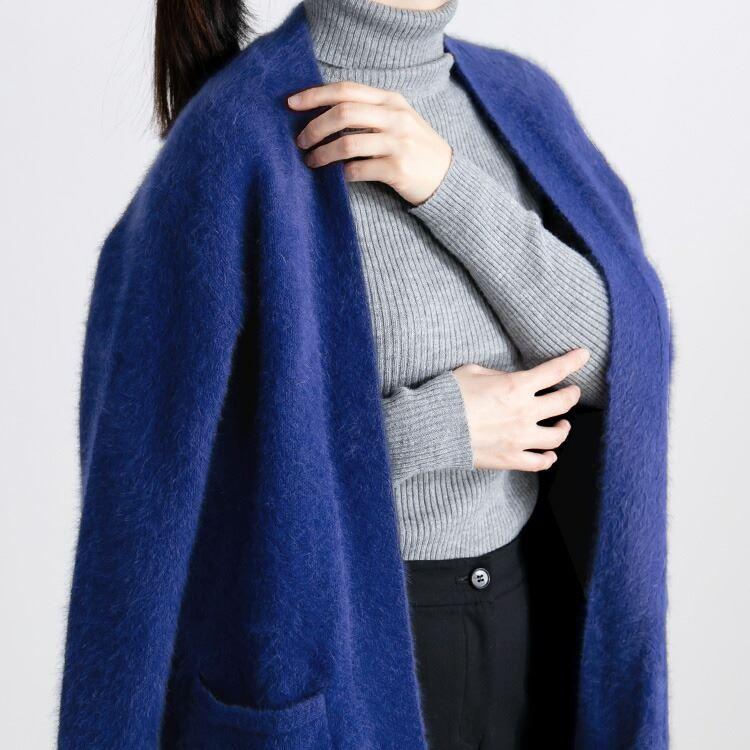 【送料無料】ブルーフォックス100%トッパーカーディガン 4色 M-L 長袖 レディース トップス カーディガン ロングカーディガン 高級 春秋冬 |  | 12