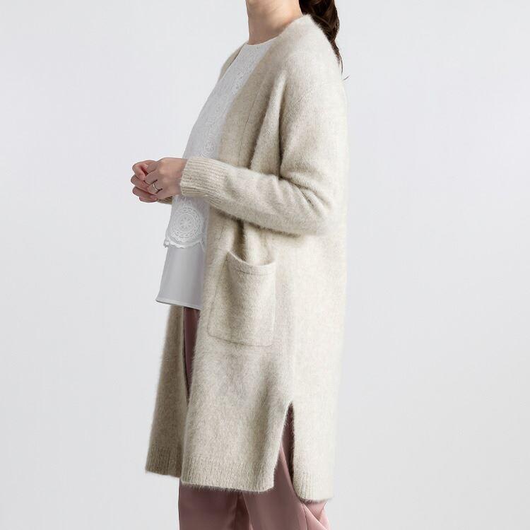 【送料無料】ブルーフォックス100%トッパーカーディガン 4色 M-L 長袖 レディース トップス カーディガン ロングカーディガン 高級 春秋冬 |  | 06