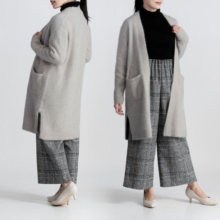 【送料無料】ブルーフォックス100%トッパーカーディガン 4色 M-L 長袖 レディース トップス カーディガン ロングカーディガン 高級 春秋冬 |  | 08